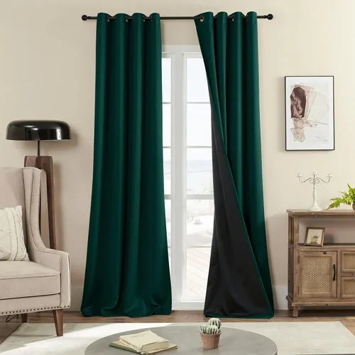 Vista 16 de Rutterllow - Cortinas 100% opacas, paneles de cortina con ojales, aislamiento térmico y bloqueo de luz para habitación y sala de estar