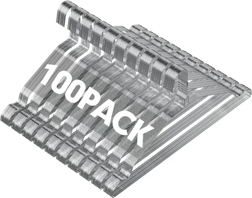 Vista 11 de SPECILITE Perchas de Alambre Paquete de 50, Perchas de Alambre de Metal para Ropa a Granel para Abrigos, Perchas de Metal que Ahorran Espacio