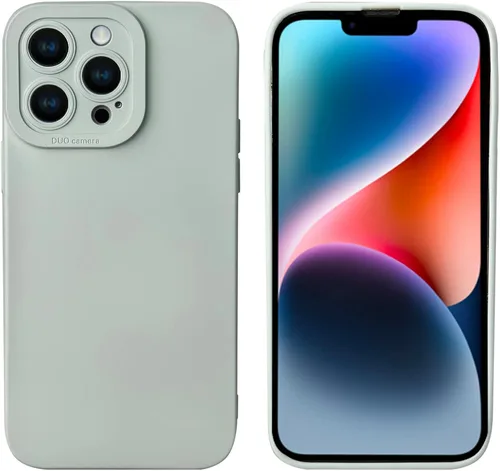 Vista 11 de LOOKSEVEN Funda para iPhone 13, carcasa trasera de goma TPU de silicona negra compatible con iPhone 13 (6.1 pulgadas)