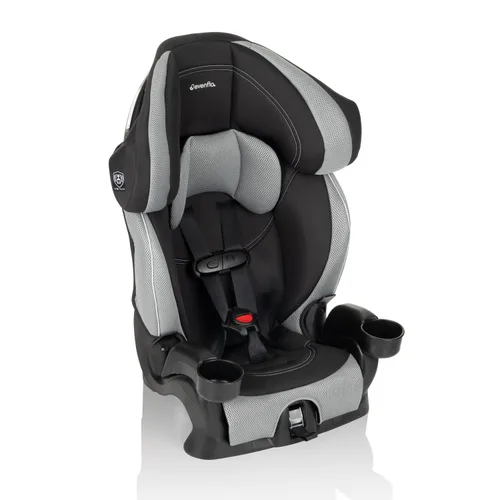 Vista 4 de Evenflo Chase LX - Asiento elevador con arnés para automóvil (color gris Jameson)