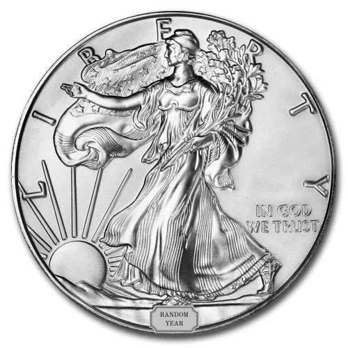 Vista 2 de 1986-2021 (Año al azar) Lote de (20) 1 oz American Silver Eagle $1 Vendedor