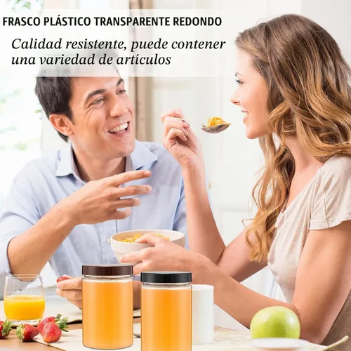Vista 3 de Mifoci - 50 tarros de plástico transparente de boca ancha, 2.56 pulgadas