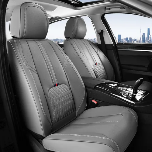 Vista 44 de Coverado Funda de asiento de automóvil, funda de asiento delantero para automóvil, protector de asiento de automóvil de cuero impermeable, fundas