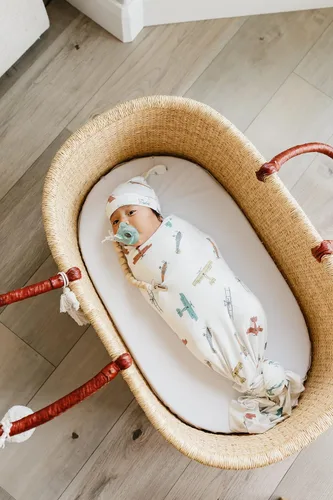 Vista 3 de Copper Pearl Mantas envolventes para recién nacidos Mantas de recepción suaves y elásticas para niños y niñas Mantas de bebé grandes de 46 x 46