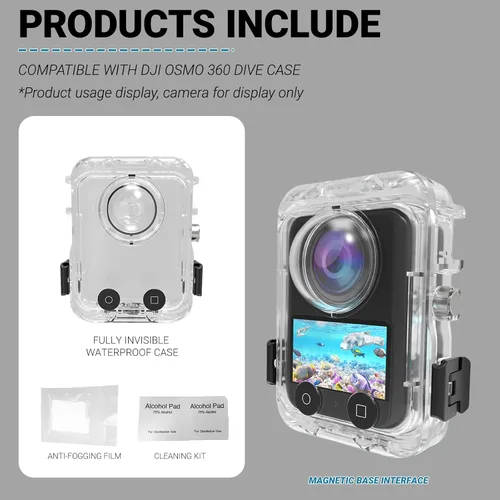 Vista 7 de Funda impermeable para DJI Osmo 360 (funda de buceo Osmo 360 - Base magnética)