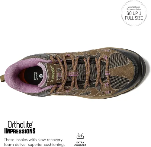 Vista 4 de HI-TEC Apex Lite Mid WP Botas de senderismo impermeables para mujer, ligeras, para exteriores y senderos