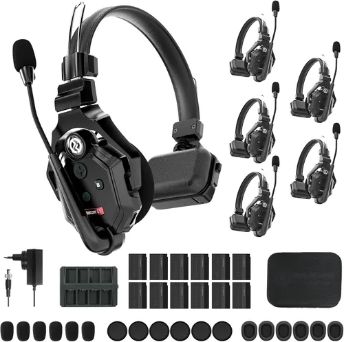 Vista 9 de Hollyland Solidcom C1 2 Usuarios 1100ft Full-Duplex Wireless Headset Sistema de intercomunicación para equipo de comunicación grupal Talk