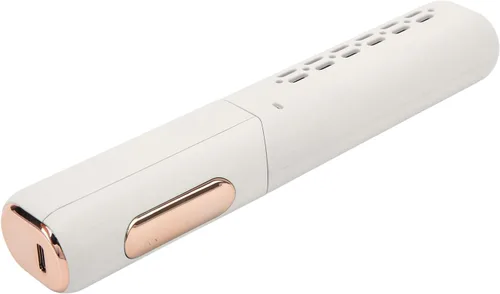 Vista 4 de Mini alisador de pelo recargable inalámbrico, cepillo de peine portátil con 3 temperaturas ajustables para todo tipo de cabello (caqui)