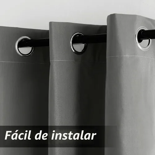 Vista 5 de Cortinas opacas 100% para dormitorio, cortinas opacas para sala de estar, cortinas de oscurecimiento de habitación de 84 pulgadas, cortinas opacas