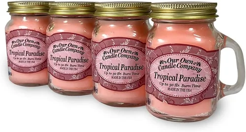 Vista 14 de Grandma's Kitchen - Mini vela perfumada en tarro Mason de Our Own Candle Company, 3.5 onzas (paquete de 4)