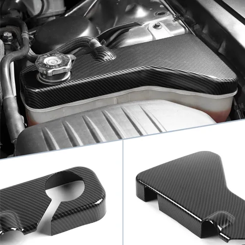 Vista 4 de JWWY Cubierta para compartimento del motor del tanque de refrigerante Challenger para Dodge Challenger Charger Chrysler 300c Accesorios 2011-2025+