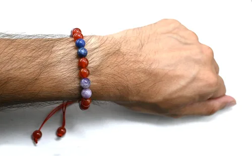 Vista 31 de Pulsera del zodiaco de cristales curativos