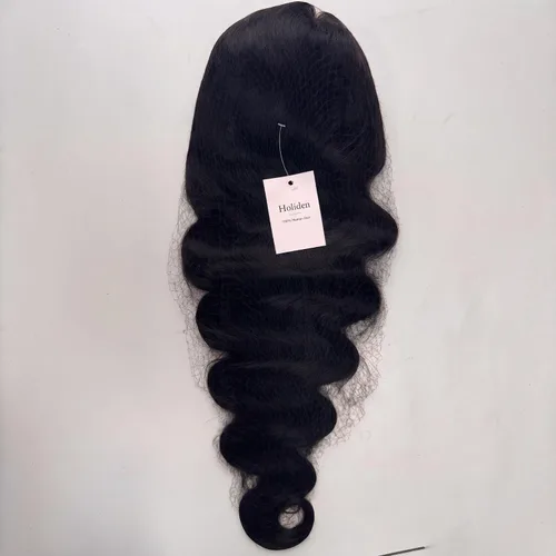 Vista 8 de Holiden Pelucas de cabello humano ondulado con encaje frontal, prearrancado, 100 % cabello humano real, densidad 250, 13 x 5, pelucas frontales