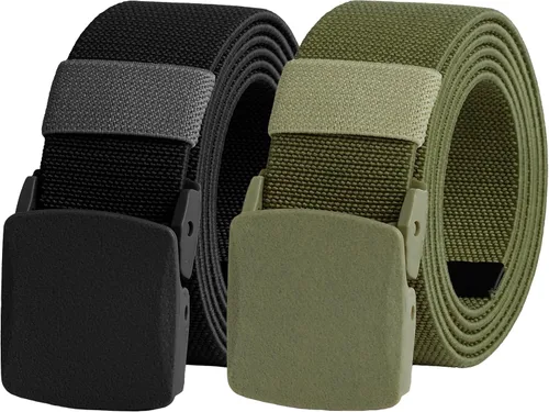 Vista 26 de UNGGJKB Men's Tactical Belt, Nylon Casual Elastic Belt, Work Belt That Can Be Cut And Adjusted