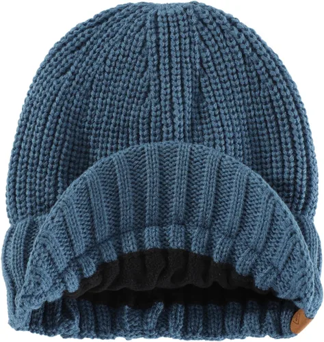 Vista 2 de Home Prefer - Gorro de invierno para hombre de punto grueso con visera, gorro tipo newsboy
