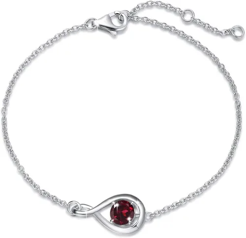 Vista 27 de FANCIME 925 Sterling Silver Infinity Birthstone Bracelets for Women abr-04