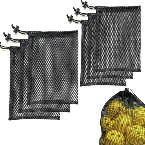 Vista 15 de SAEBEL Bolsas de malla con cordón duradero para pelota de golf, pickleball, tenis, béisbol, gimnasio, equipo de natación