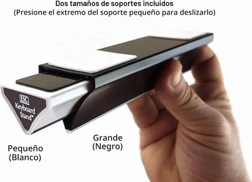 Vista 3 de ESC - Soporte para teclado de computadora y portátil, ángulos ergonómicos variables e inclinación, dos tamaños de soportes incluidos, compatible