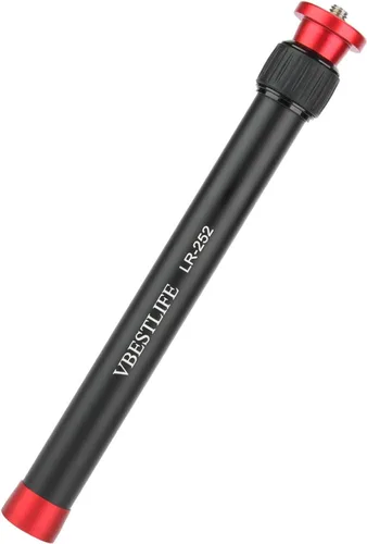 Vista 5 de Yosoo Health Gear Extensor de trípode, varilla de extensión monopod de aleación de aluminio para cámara, rojo, rosca 1/4-20, montaje en el piso