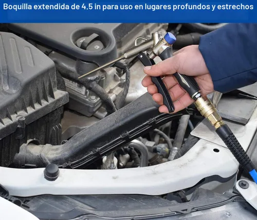 Vista 5 de YOTOO Kit de accesorios para compresor de aire, kit de manguera de aire resistente de 1/4 pulgadas x 25 pies con medidor digital de inflado