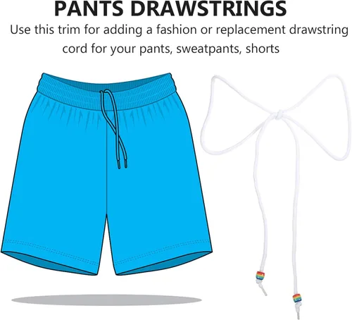 Vista 7 de EXCEART 10 piezas de pantalones deportivos con cordón de ajuste accesorios de cuerda con cordón