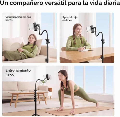 Vista 8 de ULANZI Trípode de teléfono de 75 pulgadas de alto con control remoto