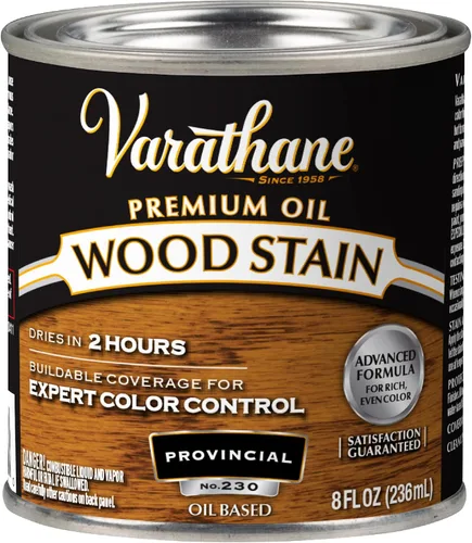 Vista 2 de 1 cuarto de galón Rust-Oleum Brands 211728H Gunstock Varathane - Tinte para madera interior a base de aceite (paquete de 2)