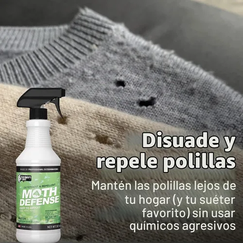 Vista 5 de Exterminators Choice Moth Defense Spray – 32 onzas líquidas – Fórmula natural de citronela y citronela – Spray de polilla seguro para animales