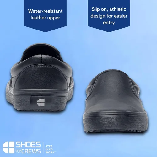 Vista 2 de Shoes for Crews Merlin, zapatos de trabajo antideslizantes para hombre, mujer, unisex, antideslizantes