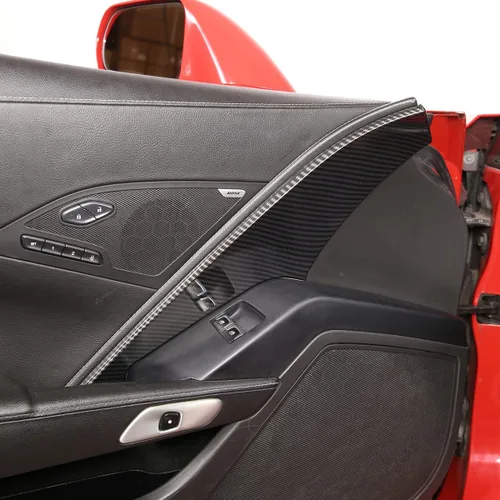 Vista 6 de TINKI Se adapta a 2014-2019 C7 Corvette Panel de puerta interior Molding Trim Cubierta de puerta Adhesivo interior para Chevrolet Corvette C7 2014