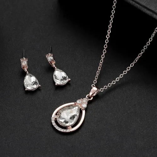 Vista 3 de Bridesmaid Jewelry Set for Women Girls, 1-4-6-8 Sets Necklace Earring Set for Wedding, Best Bridesmaid Gifts,18K Gold or Rose Gold or Silver Plated