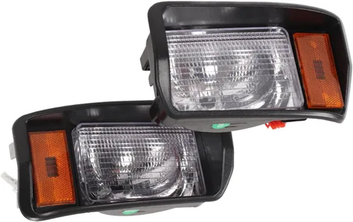 Vista 2 de EVGATSAUTO Faros delanteros LED, par de faros delanteros LED de precedentes de coche, faros delanteros 101988002 Super Brightness Reemplazo