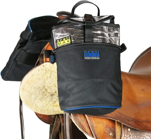 Vista 10 de TrailMax Bolsas medianas con pompa de caballo para tu silla de montar occidental; bolsas aisladas para caballos; bolsa de sillín para cámara