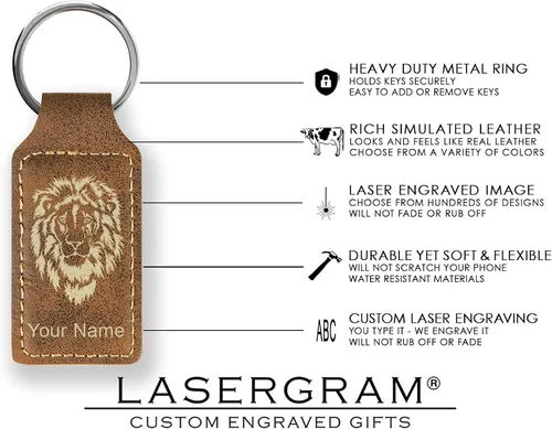 Vista 3 de LaserGram Llavero rectangular, mariposas, grabado personalizado incluido, Rústico