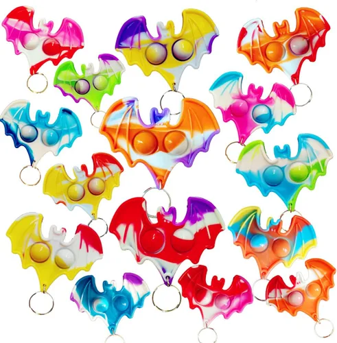 Vista 5 de 100 piezas Ghost Pop It Llavero Silicona Halloween Niños Stress Toys H1-3