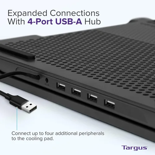 Vista 7 de Targus - Tapete de enfriamiento de ventilador dual con conexión USB