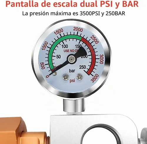 Vista 4 de Adaptador de recarga de CO2 para refrescos, adaptador de llenado con manómetro y válvula de alivio de presión, recarga de corriente para Soda