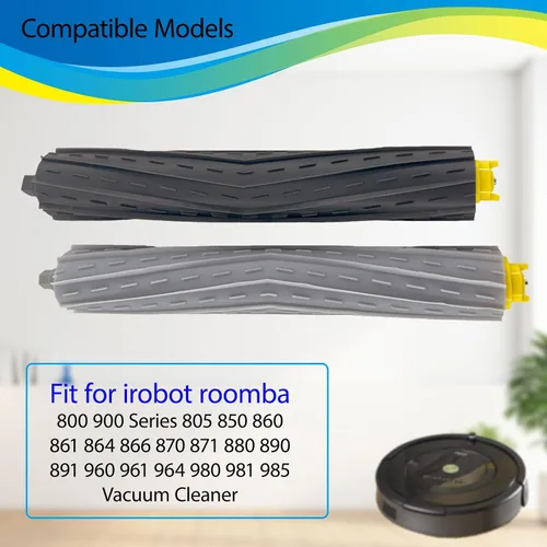 Vista 2 de Juego de 2 cepillos de repuesto compatibles con iRobot Roomba 800 900 Series 805 860 870 871 880 890 960 980 980 985 891 960 961 964 980 981 Robot