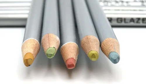 Vista 8 de ChiPigments® Brights - Paquete de 5 lápices para cerámica Colores vibrantes • Líneas finas y sombreado • Bisqueware • Greenware • Vidrio fundido