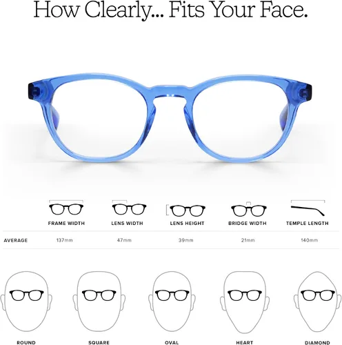 Vista 4 de eyebobs - Claramente Gafas de lectura prémium para hombres y mujeres Marco redondo