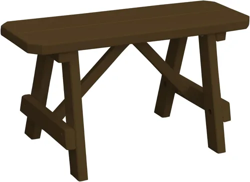 Vista 47 de Furniture Barn USA Pine - Banco tradicional de 2 pies, color negro