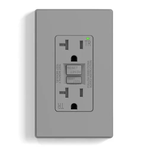 Vista 33 de ELEGRP Toma GFCI de 15 amperios, toma eléctrica GFI de autoprueba con diseño más delgado, receptáculo GFCI resistente a manipulaciones TR