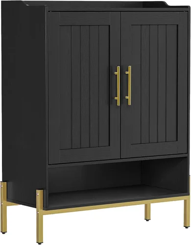 Vista 9 de HOOBRO Gabinete para zapatos, organizador de zapatos de 5 niveles con puertas, armario de madera para zapatos para entrada, armario independiente