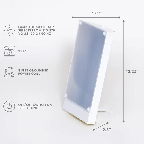 Vista 7 de Fototerapia Travelite de Northern Light Technology, luz brillante portátil de 10,000 lux para fototerapia, color beige