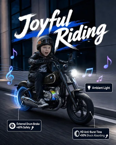 Vista 6 de Motocicleta eléctrica con licencia BMW 24V para niños grandes 8-12 Negro