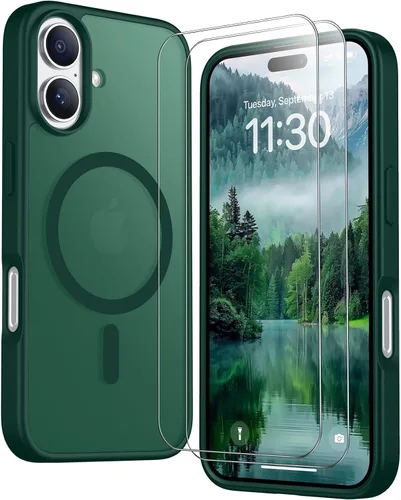 Vista 167 de SPIDERCASE Funda magnética translúcida diseñada para iPhone 11, con 2 protectores de pantalla de vidrio templado, antihuellas, para iPhone 11 de 6.1