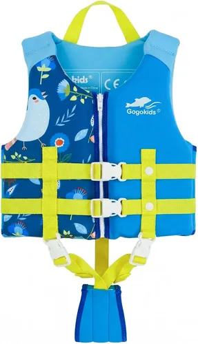 Vista 10 de Gogokids Chaleco de natación para niños pequeños, chaleco de natación de alta calidad para niños de 30-40-50-60-70-80 libras, flotadores para niños