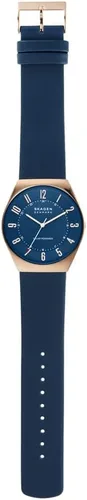 Vista 7 de Skagen Men's Grenen Three-Hand Date Watch with Steel Mesh or Leather Band