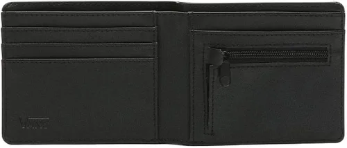 Vista 2 de VansLogo Billetera Bi-Fold para hombre piel 4 ranuras para tarjetas color negro