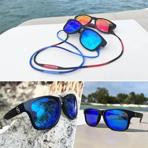 Vista 2 de Gafas de sol deportivas flotantes polarizadas para hombres y mujeres, para béisbol, correr, ciclismo, golf, marco duradero y ultraligero